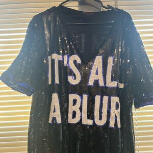 Drake “It’s All A Blur” Sparkle jersey Dress